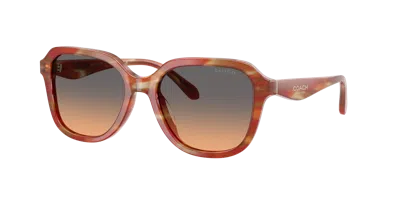 Coach Woman Sunglass Hc8437u Cby87 In Burgundy