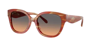 Coach Woman Sunglass Hc8438u Cby94 In Red