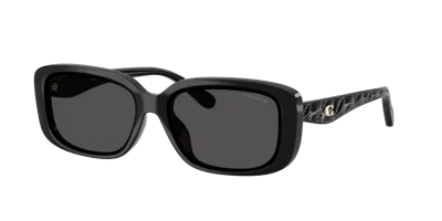 Coach Woman Sunglass Hc8444d Cby86 In Black