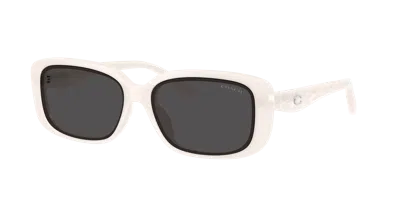 Coach Woman Sunglass Hc8444d Cby86 In Black