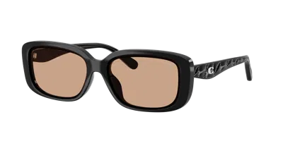 Coach Woman Sunglass Hc8444d Cby86 In Black