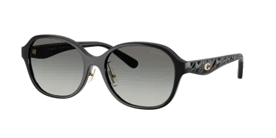 Coach Woman Sunglass Hc8445d Cby85 In Black