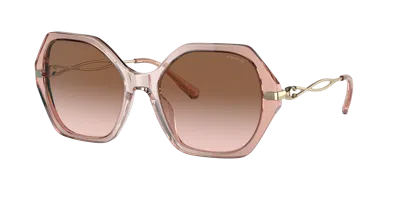 Coach Woman Sunglasses Hc8315 C3445 In Brown Rose Gradient