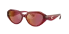 Coach C Hardware Geometric Sunglasses In Red