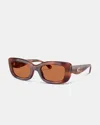 Coach Pillow Tabby Narrow Rectangle Sunglasses In Multi