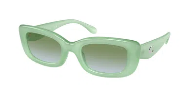 Coach Woman Sunglasses Hc8390u Cr610 In Green Blue Gradient