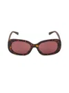 Coach Women's 54mm Solid Square Sunglasses In Brown