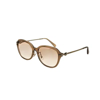 Coach Women's 56 Mm Transparent Brown Sunglasses