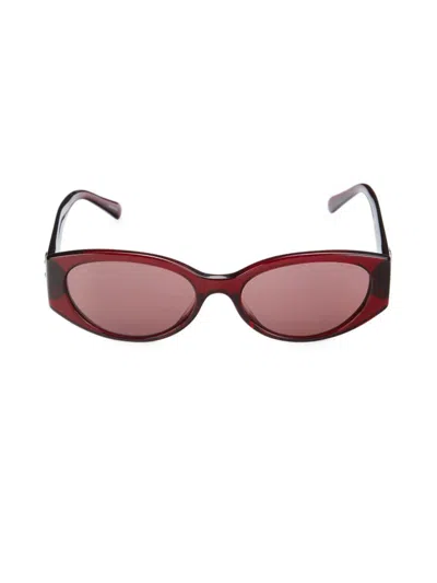 Coach Women's 57mm Oval Sunglasses In Transparent Red