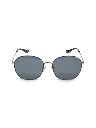 Coach Women's 57mm Round Sunglasses In Black