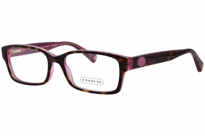 Coach Women's Brooklyn Eyeglasses In Tortoise Pink In Red