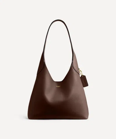 Coach Women's Brooklyn Leather Shoulder Bag 28 In Brown
