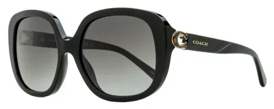 Coach Women's C-hinge Butterfly Sunglasses Hc8292 50028g Black 56mm