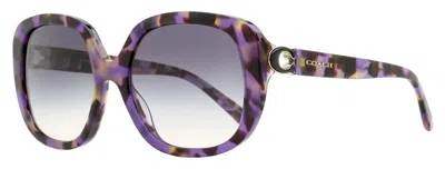COACH WOMEN'S C-HINGE BUTTERFLY SUNGLASSES HC8292 561236 PURPLE TORTOISE 56MM