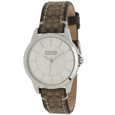 Coach Women's Classic Signature White Dial Watch In Neutral