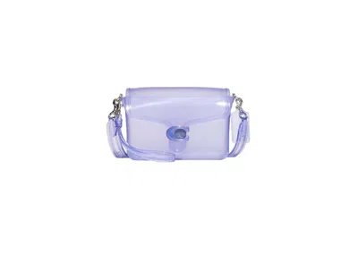 Pre-owned Coach Women's  Jelly Tabby Shoulder Bag In Silver/light Violet In Multi
