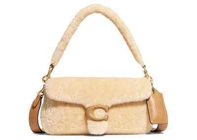 Pre-owned Coach Women's  Pillow Tabby 26 Shoulder Bag Shearling In Warm Neutral