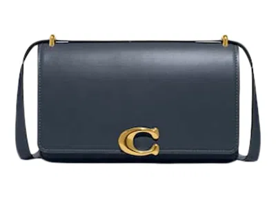 Pre-owned Coach Women's  Shoulder Bag Bandit In Brass/denim