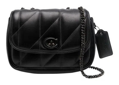 Pre-owned Coach Women's  Shoulder Bag With Quilting Pillow Madison In Black