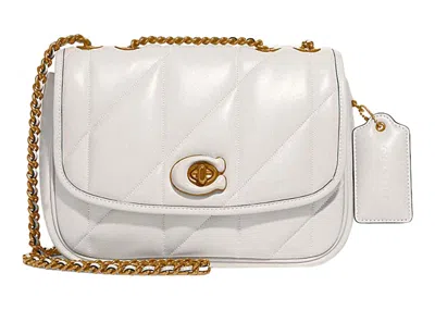 Pre-owned Coach Women's  Shoulder Bag With Quilting Pillow Madison In Chalk In Gray