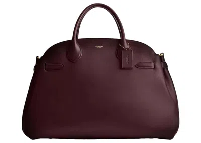Pre-owned Coach Women's  Soft Empire Carryall Bag 48 In Brass/merlot In Multi