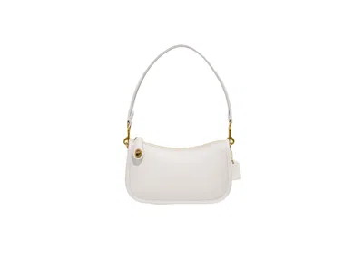 Pre-owned Coach Women's  Swinger 20 In Brass/chalk