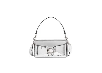Pre-owned Coach Women's  Tabby Shoulder Bag 20 In Silver
