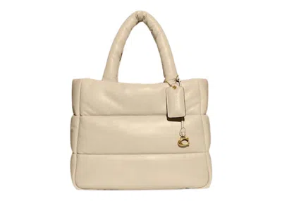 Pre-owned Coach Women's  Tote Pillow In Brass/ivory