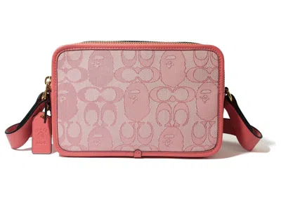 Pre-owned Coach Women's  X Bape Box Crossbody In Pink