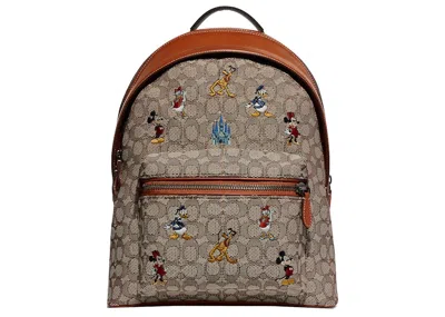 Pre-owned Coach Women's  X Disney Charter Backpackin Cocoa