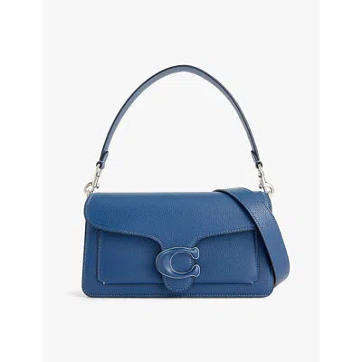 Coach Tabby Leather Shoulder Bag In Deep Blue