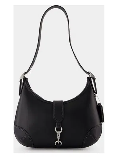 Coach Womens Black Hamptons Hobo Leather Shoulder Bag