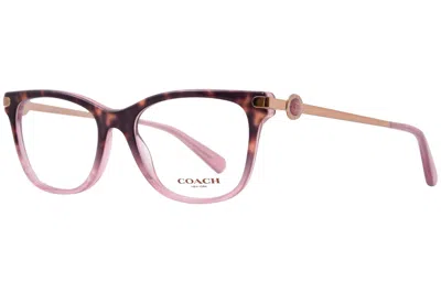 Coach Women's Hc6176 Rectangle Eyeglasses In Rosetortoise Gradient In Brown
