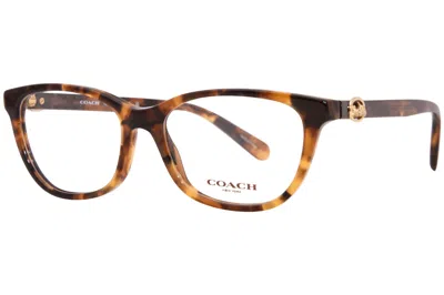 Coach Women's Hc6180 Eyeglasses In Milky Amber Tortoise In Multi