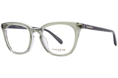 Coach Women's Hc6223u Eyeglasses In Transparent Green Hopper In Multi