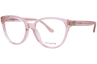 Coach Women's Hc6234u Eyeglasses In Transparent Dusty Rose In Purple
