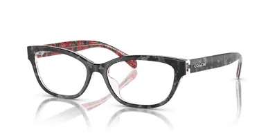 Coach Women's Hc6250u Eyeglasses In Black Tortoise/pink Floral
