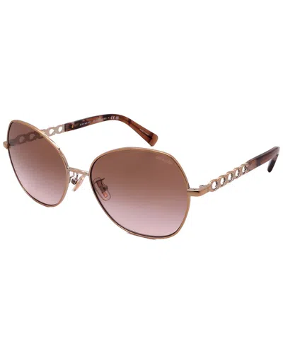 Coach Women's Hc7112 56mm Sunglasses In Gold