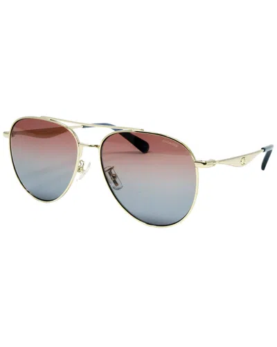 Coach Women's Hc7169 57mm Sunglasses In Gold
