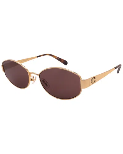 Coach Women's Hc7192d 57mm Sunglasses In Gold