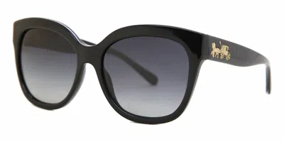 Coach Women's Hc8264 Sunglasses In Black With Grey Gradient