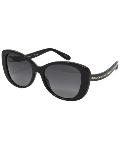 Coach Women's Hc8322 54mm Polarized Sunglasses In Black