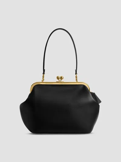 Coach Women's Kisslock Frame Bag 27 In Black