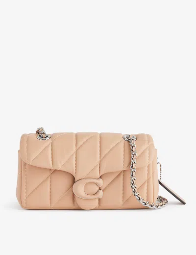 Coach Tabby 20 Quilted Leather Cross-body Bag In Silver/buff