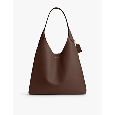 Coach Womens Maple Brooklyn Branded Leather Shoulder Bag
