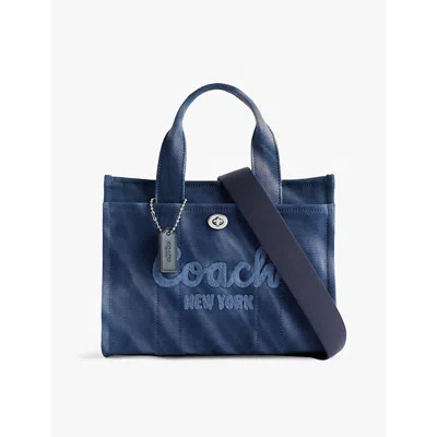 Coach Womens Midnight Navy Cargo Tie-dye Cotton Tote Bag