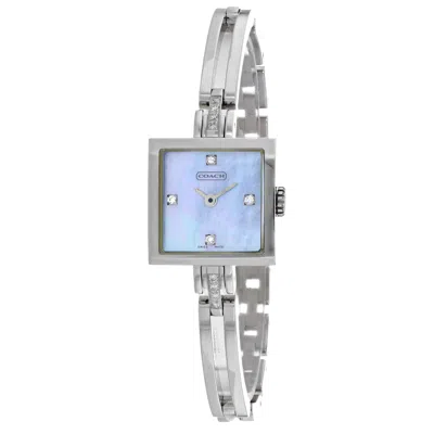 Coach Women's Mother Of Pearl Quartz In Silver