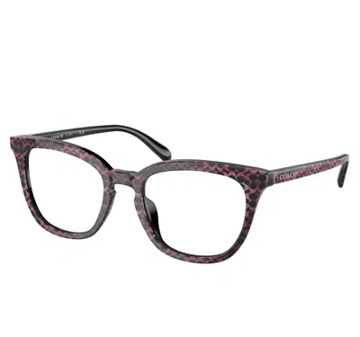 Coach Women's Pattern Pearly Eyeglass Frames In Purple In Multi