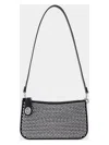 Coach Penn Schultertasche Mit Kristallen In Black
