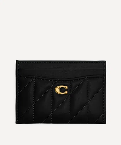 Coach Women's Quilted Essential Card Case In Black